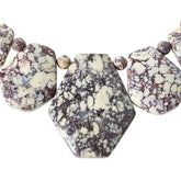 Jay King Tawny Port Stone Sterling Silver Necklace Brecciated, 18"